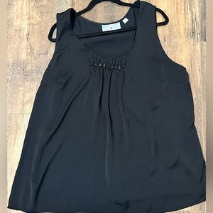 Avenue plus size sleeveless blouse with bead detail
